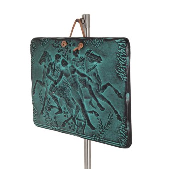 Plattor vägghängande hästar 23x17cm dekorativa med Handgjord finish, väggmonterad