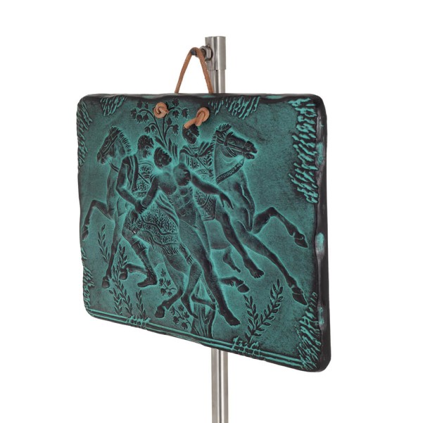 Plattor vägghängande hästar 23x17cm dekorativa med Handgjord finish, väggmonterad