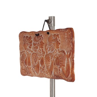 Wall hanging plaques light blue ladies 11x18cm decorative with Handmade finish, wall mounted