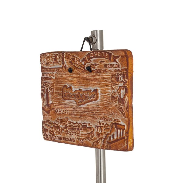 Plaques wall hanging Crete with landscapes 11x14cm decorative with Handmade finish, wall-mounted