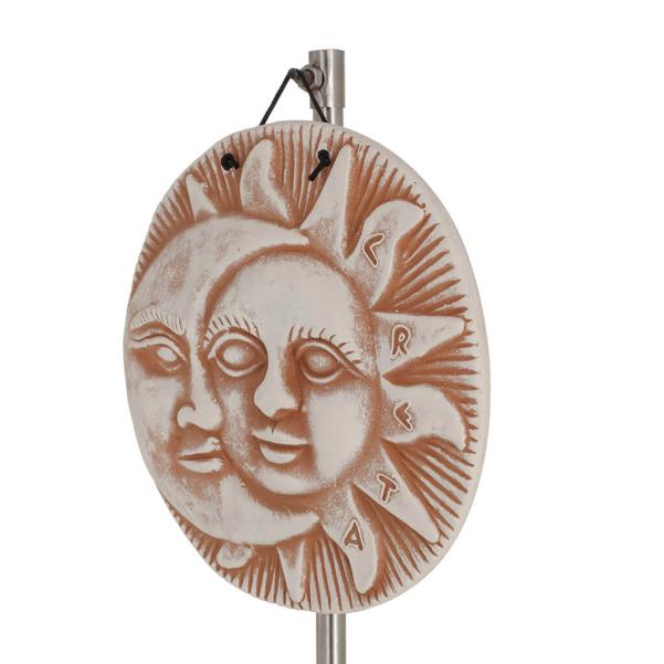 Wall Hanging Plaques, Sun Moon 20cm Decorative with Handmade Finish, Wall Mounted