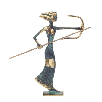 Artemis: Jaktens gudinna, månen, beskyddare av små barn och djur skulptur 205x12cm Bronsdekoration