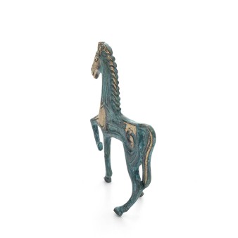 Archaic Horse or Steed: irrational, silent yet full of fire, energy, motion, a 10 cm sculpture-inspired statuette, bronze decora
