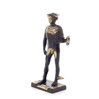 Hermes: The Messenger of the Gods, 19x8cm Full-length statue Bronze ornament, ancient Greece