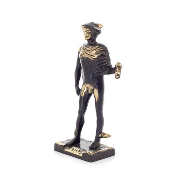 Hermes: The Messenger of the Gods, 19x8cm Full-length statue Bronze ornament, ancient Greece
