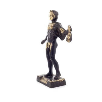 Apollo, the god of music, light, and protector of arts, 19x11 cm Full-body bronze decorative statue