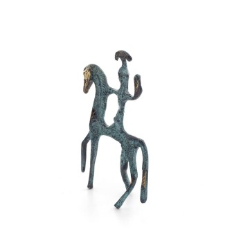 Athena or Athana or Athene: The goddess of wisdom with Horse or Pegasus 12cm Full-body bronze statue, ancient Greece decorati