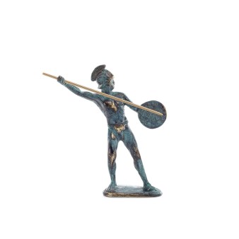 Achilles: The Invulnerable Warrior and King of the Myrmidons 16 cm helkroppsstaty Brons Ornament, antikens Grekland