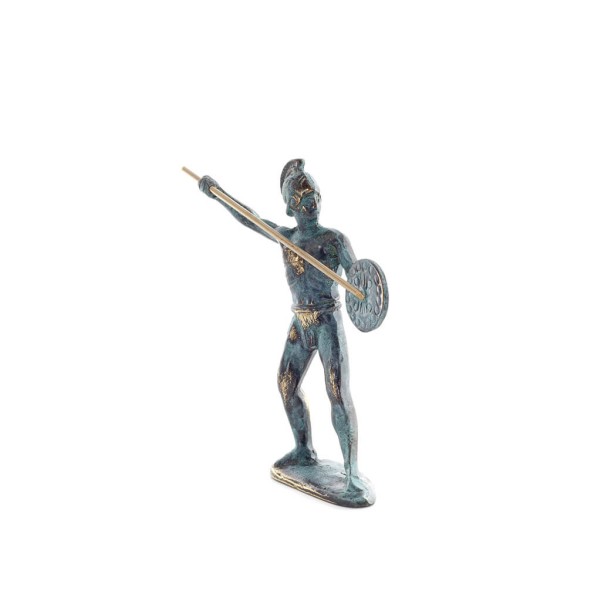 Achilles: The Invulnerable Warrior and King of the Myrmidons 16 cm helkroppsstaty Brons Ornament, antikens Grekland
