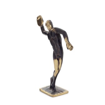 Discus Thrower: Young Athlete, Olympic Games Symbol 12cm Full Body Statue Bronze Ornament, Ancient Greece
