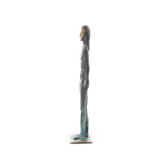 Kouros: Young, Adolescent, Free Citizen Sculpture Large 26x7cm Full Body Statue Bronze Ornament