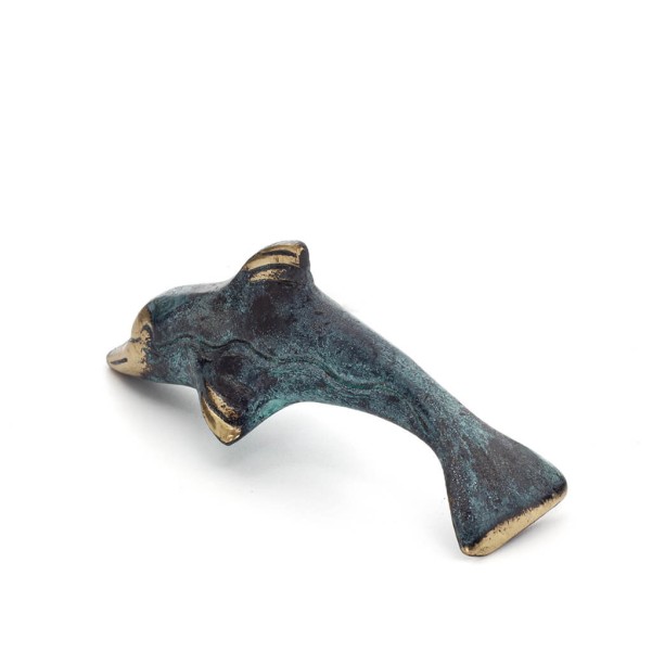Dolphin: symbol of freedom, joy, strength, harmony 3x9cm Full Body Statue Bronze Ornament
