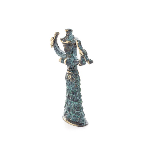 Snake Goddess, Goddess of Fertility, 2 designs, Full Body Statue Bronze Ornament, Ancient Greece