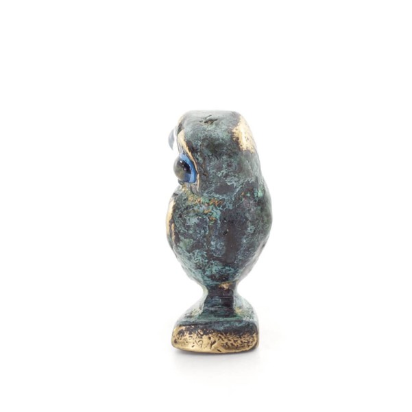 Owl or Glaucus: the sacred bird, symbol of wisdom, prudence, L2 4x2cm Full body statue Bronze decoration
