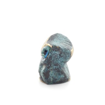 Owl or Glaucus: the sacred bird, symbol of wisdom, prudence, sculpture new 2x1cm Full body statue Bronze decorative