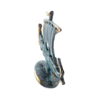 Owl or Glaucus: the sacred bird, symbol of wisdom, prudence, giant oblique 9x6cm Full body statue Bronze decoration