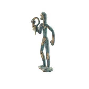 Asclepius: The God of Medicine, 13cm Full Body Statue Bronze Ornament, Ancient Greece