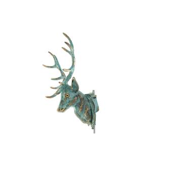 Deer symbol of elevation, morality, virtue, happiness and fertility, Head 40x36cm Bust statue Bronze decorative