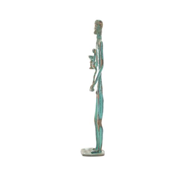 Asclepius: Medicinens gud, 35 cm helkroppsstaty Brons Ornament, antikens Grekland