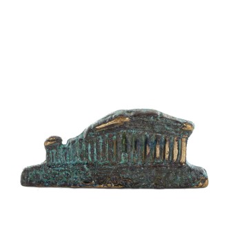 Parthenon, Acropolis of Athens: Temple of Goddess Athena 3x7cm Full Body Statue Bronze Ornament