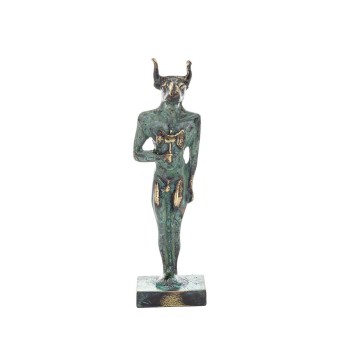 Minotaur: Plasma, the son of Pasiphae queen of Knossos Minoan era standing full length 15cm statue Bronze decorative