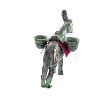 Donkey: Symbol of Endurance and Humility 9x10cm Full Body Statue Bronze Ornament