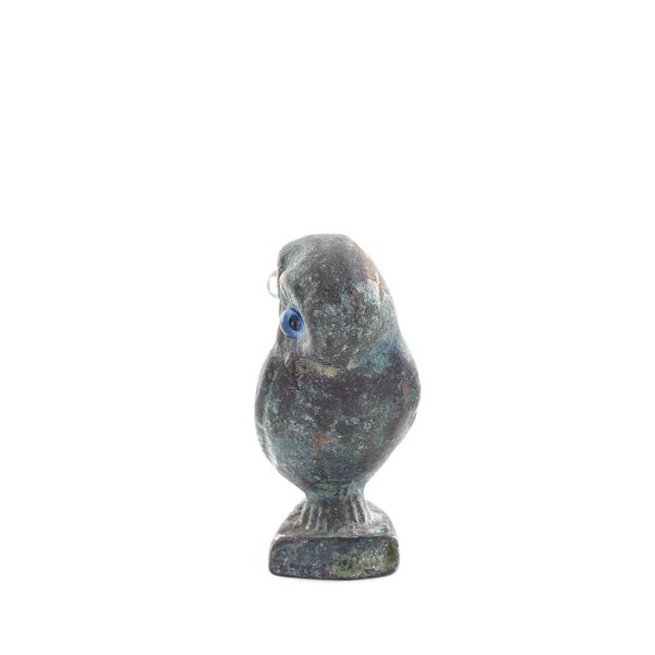 Owl or Glaucus: the sacred bird, symbol of wisdom, prudence, 5cm Full body statue Bronze decoration