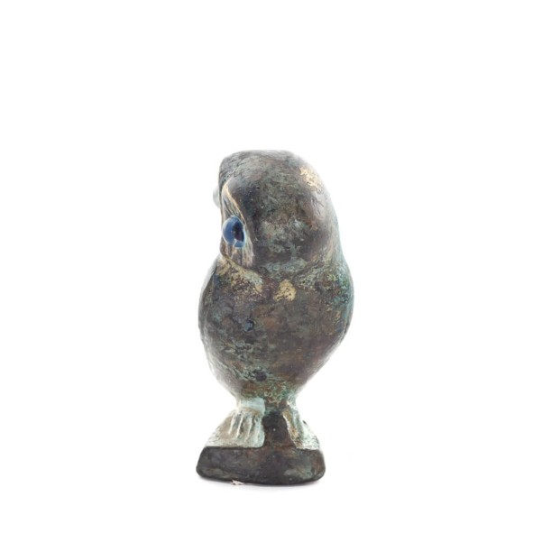 Owl or Glaucus: the sacred bird, symbol of wisdom, prudence, 4.5cm Full body statue Bronze decoration