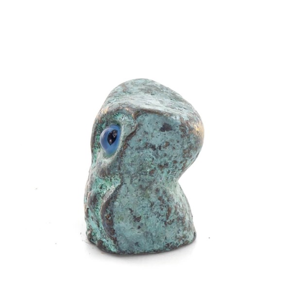 Owl or Glaucus: the sacred bird, symbol of wisdom, prudence, mini 2.5x2cm Full body statue Bronze decorative