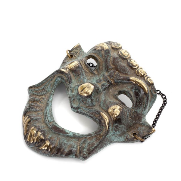 Mask 12cm Helkroppsstaty Bronsdekoration