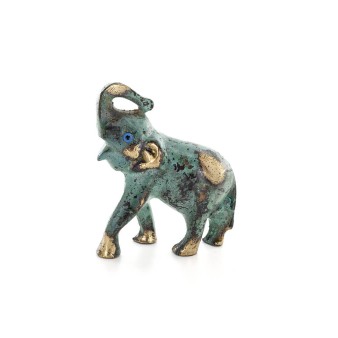 Elefant: symbol för styrka, skydd, visdom och lycka 9x8cm helkroppsstaty Brons Ornament