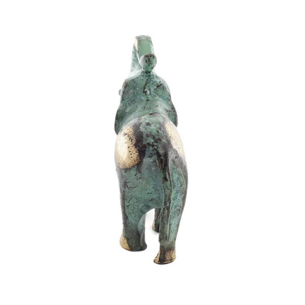 Elephant: symbol of strength, protection, wisdom and good luck 12x10cm Full Body Statue Bronze Ornament