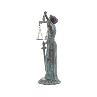 Themis: Titan, of the moral order, as well as of etiquette 37x20cm Full-length statue Bronze ornament, ancient Greece