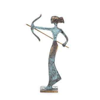 Artemis: Jaktens gudinna, månen, beskyddare av små barn och djur 15x10cm staty Brons dekorativ