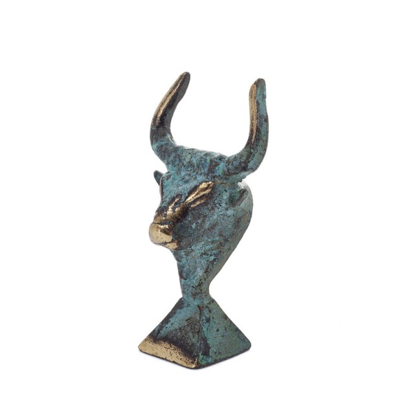 Minotaur: The Son of Queen Pasiphae, Bull Head, Bull Head 8cm Bust, Statue Bronze Ornament, Minoan Era