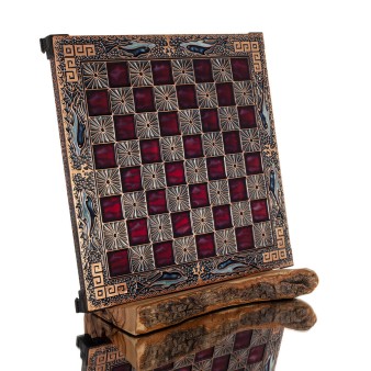 ΣΚΑΚΙΕΡΑ ΧΑΛΚΙΝΗ ΣΜΑΛΤΟ 28x28cm Μαίανδρος - Δελφίνι