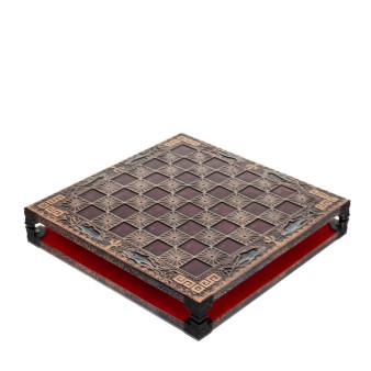 ΣΚΑΚΙΕΡΑ ΧΑΛΚΙΝΗ ΣΜΑΛΤΟ 28x28cm Μαίανδρος - Δελφίνι