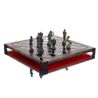 ΣΚΑΚΙΕΡΑ ΧΑΛΚΙΝΗ ΣΜΑΛΤΟ 28x28cm Μαίανδρος - Βεργίνα