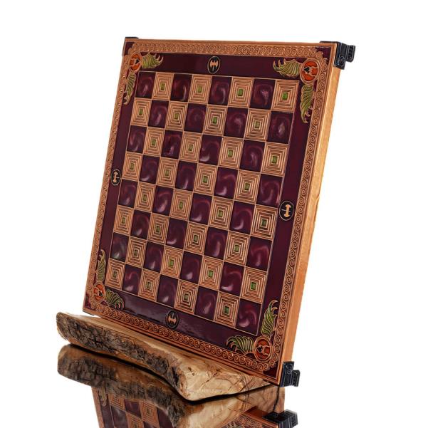 Bronze enamel chessboard 30x30cm Minoan, Chess, board game