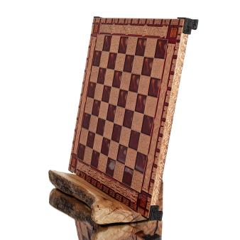 Chess board copper enamel 30x30cm meander Column, column, Chess, board game