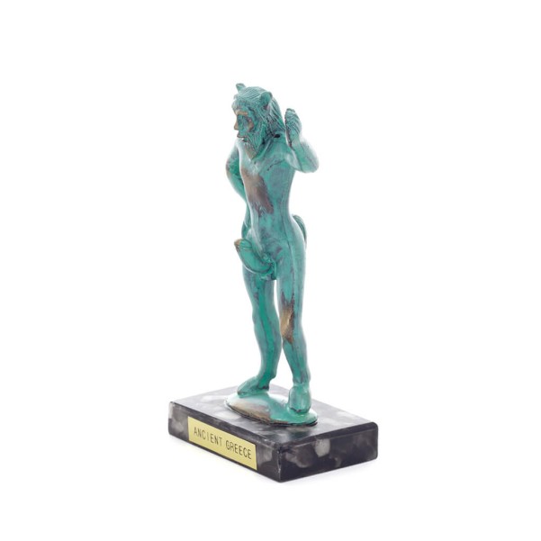 Satyr: Mythical Beings, Demons, Spirits in Mountains and Forests12x7cm Full Body Statue Bronze Ornament, Ancient Greece