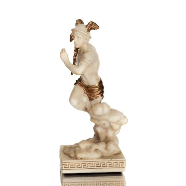Hermes: Messenger of the gods, 8.7cm Whole Body White Veronese Statue, Ancient Greece