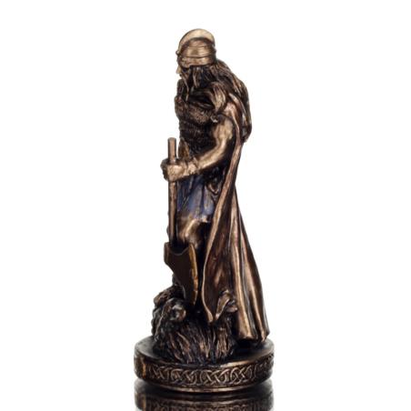 Vidar: the god of Silence, Stealth and Vengeance 8,5cm Veronese Electrolytic Bronze Full Body Statue, Norse