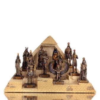 Base for Egyptian Gods, STAND 33x126x36cm Veronese Bronze Electroplating Full Body Statues, Egyptian Culture