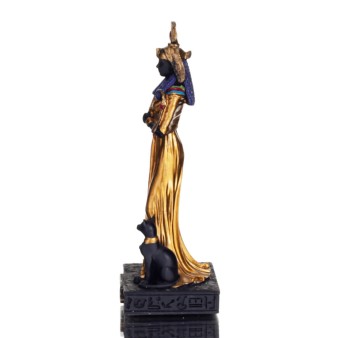 Maat: The goddess of balance, order, harmony, law, morality, and justice, 8.5cm black Veronese statue.