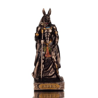 Anubis 8.5cmAnubis: Lord of the Dead, Jackal God 8,5cm Full-body Figurine with Electrolysis Bronze Veronese, Decorative, Egyptia