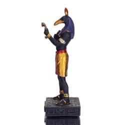 Thoth eller Thot, Toth: Guden av Månen och Visdomen, 8,5 cm Helfigursstaty i svart Veronese, egyptisk kultur.