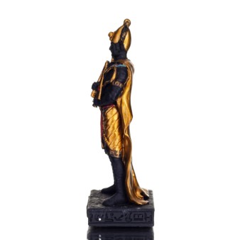 Osiris: Dödens gud 8,5 cm Helskulptur i svart Veronese, Egyptisk kultur