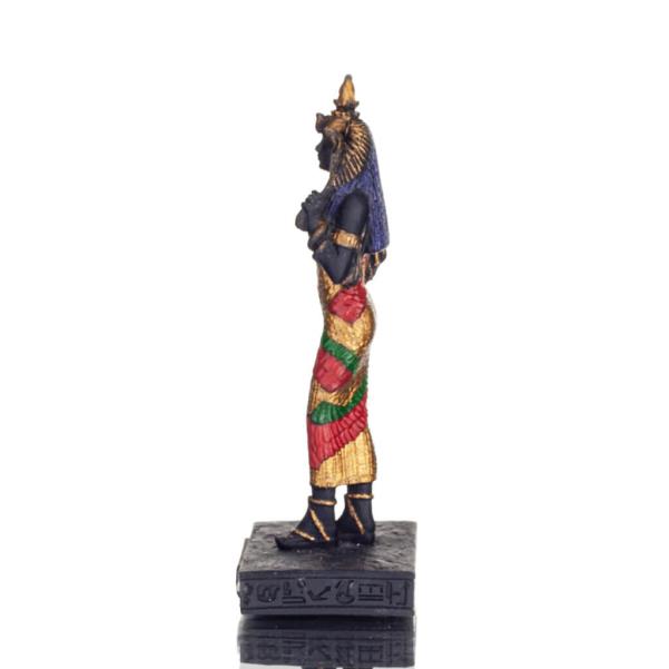 Athor or Athor Celestial Goddess, Protector of Women 8.5cm Full Body Statue in Black Veronese, Egyptian Culture