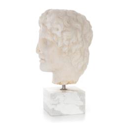 Alexander the Great: The Great Soldier42cm. Bust, bust Made of marble, Handmade, ancient Greece